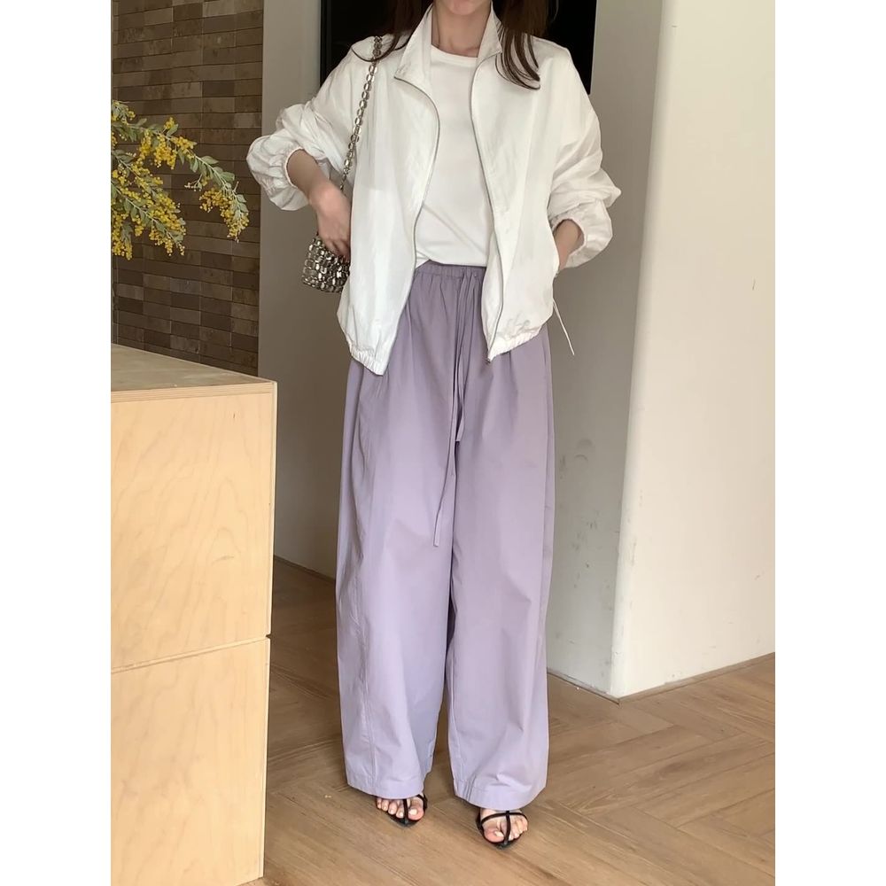 Casual Loose Stand Collar Jacket Women Zipper Cardigan Long Sleeve Jacket Top